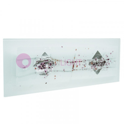 MIAMI PLATA FAMILAMP Apliques de cristal de Murano 60x20