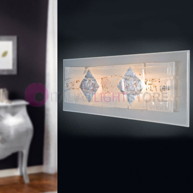 MIAMI PLATA FAMILAMP Apliques de cristal de Murano 60x20
