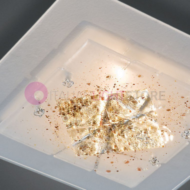 MIAMI PLATA FAMILAMP de la luz de Techo de Murano de 50x50 de Cristal de Murano