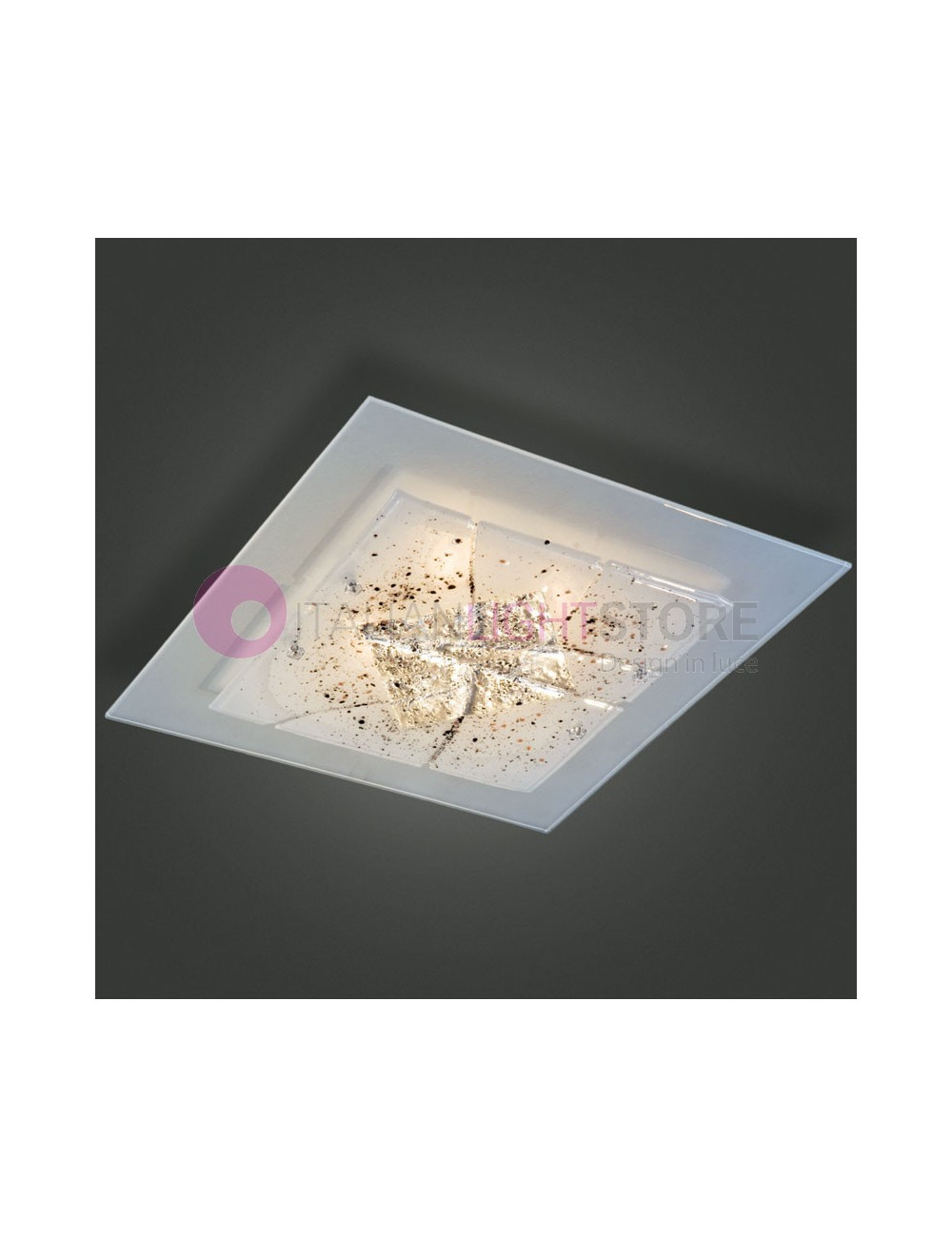 MIAMI SILVER FAMILAMP Ceiling light Murano 60x60 Murano Glass