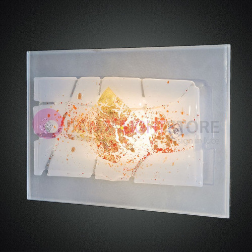 MIAMI ORO FAMILAMP Applique in vetro di Murano 30x20