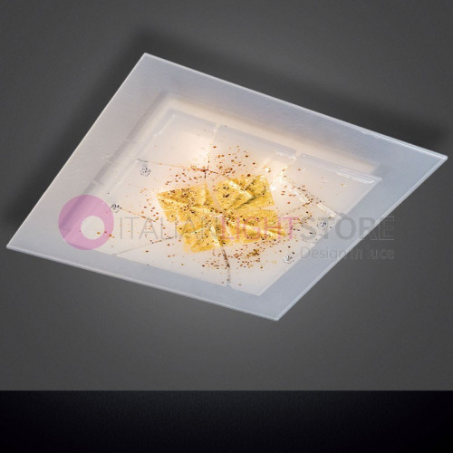MIAMI GOLD FAMILAMP Deckenleuchte Murano-Glas-50x50