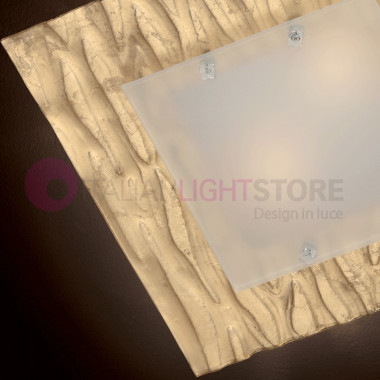 Corteccia plafoniera lampadario Vetro Murano 50x50 familamp