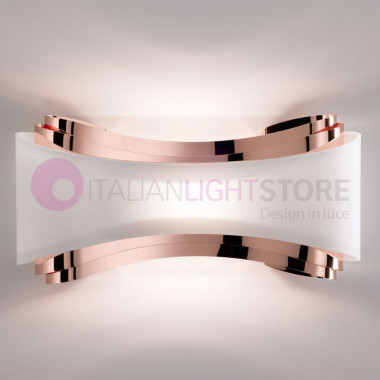 IONICA GLASS Lámpara de pared L.43 con forma de diseño moderno | Selene