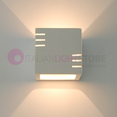 DADO mini wall lamp cubetto modern design minimal in decorable plaster
