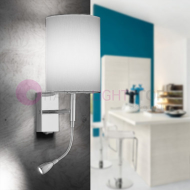 EASY-Lampe Wand-H. 55, mit LED-Modernes Design mit Lampenschirm weiß | LAM