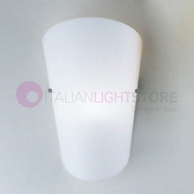 PASS Lampada a parete in vetro Soffiato Bianco o Ambra | DUE P