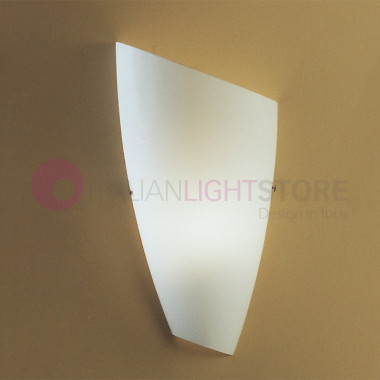 PASS Lampada a parete in vetro Soffiato Bianco o Ambra | DUE P