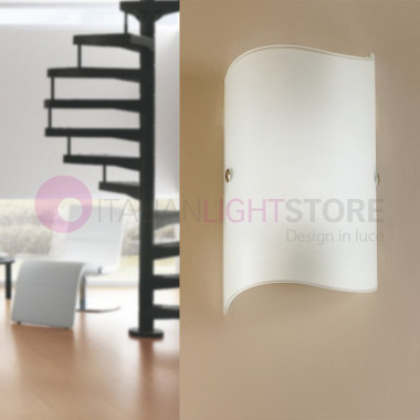 PASS Lampada a parete in vetro cuvato Design Moderno| DUE P