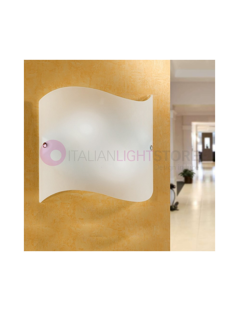 PASS Curved glass wall lamp Dsign Moderno | TWO P