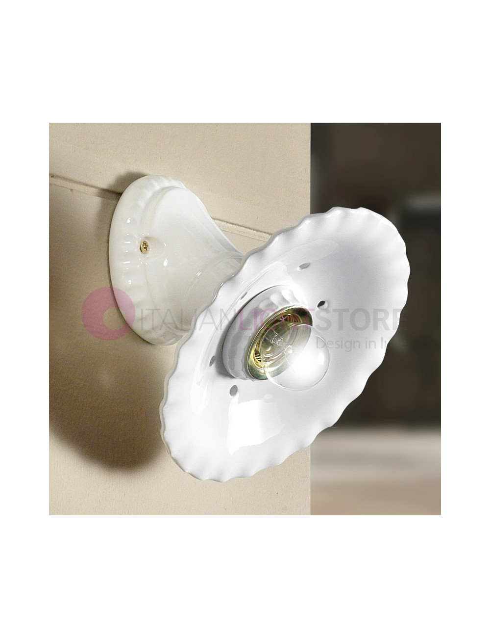 BELLAVISTA Lampe de Mur en Céramique D. 21 de campagne Rustique | Ceramiche Borso