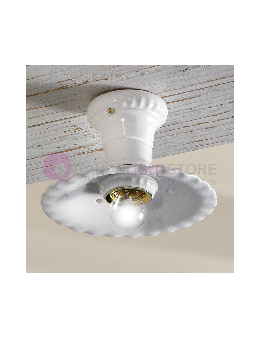 BELLAVISTA Ceiling light D. 21 Ceramic Rustic Country | Ceramiche Borso