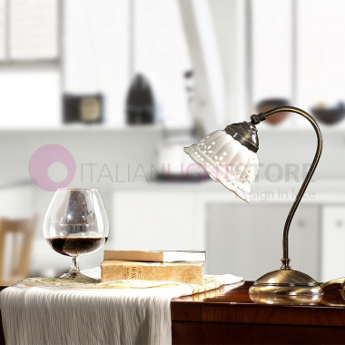 LODGE Lampe de Table en Céramique en Laiton Rustique | Ceramiche Borso