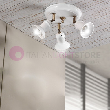 CANTUCCI Ceiling light with 3 Lights D. 10 Ceramic Rustic Country | Ceramiche Borso