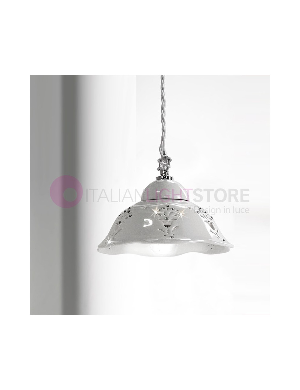 La COROLLE de la Suspension d.20,5 Céramique Cristal De Bohême Pays | Ceramiche Borso La COROLLE de la Suspension d.20,5 Céramique Cristal De Bohême Pays | Ceramiche Borso