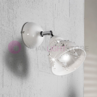 LUNADORO Wall-Lamp Ceramic Crystal Bohemian, Rustic | Ceramiche Borso