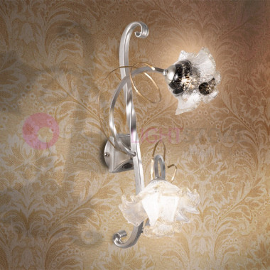 ROSE Moderne de Mur-Lampe 2 lampes, Fer Forgé | Bellart