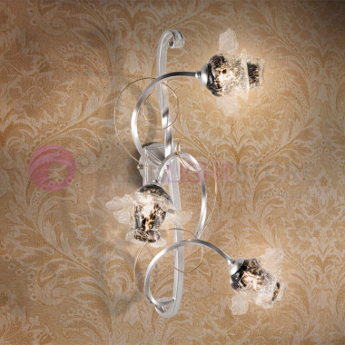 ROSE Moderne de Mur-Lampe 3-la lumière en Fer Forgé | Bellart