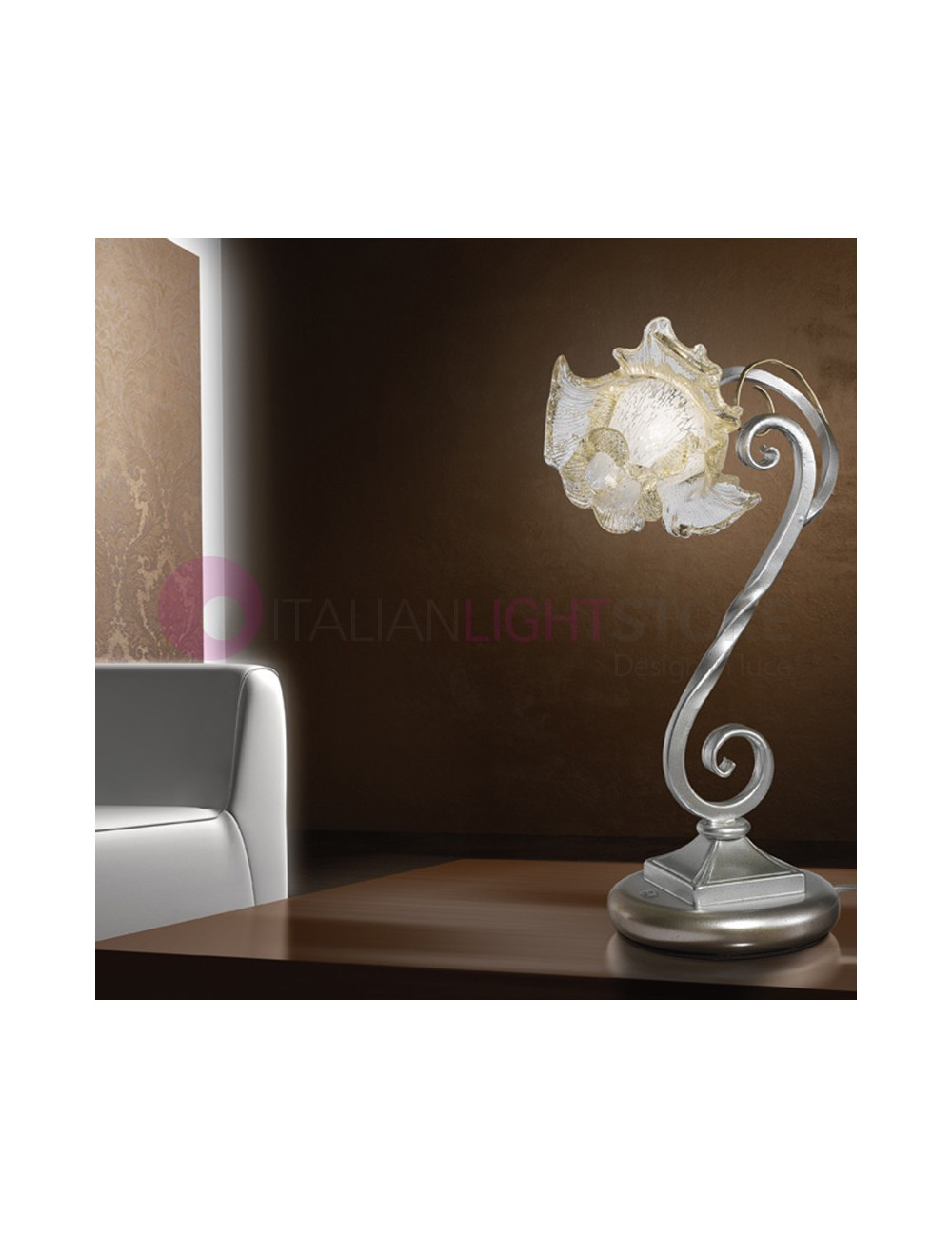 ROSE Moderne Lampe de Table en Fer Forgé | Bellart