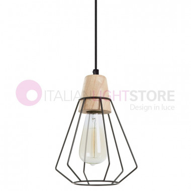 ELGA Suspension Lamp in Wood and Steel Modern Design | Novolux Group