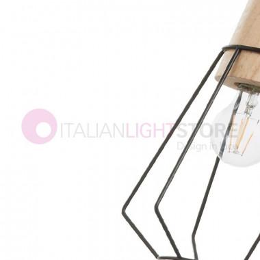 ELGA - Lámpara de suspensión de diseño moderno de madera y acero | Grupo Novolux