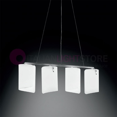 PAPIRO Suspension Lamp Cristallo Extra Chiaro L.85 Design Moderno | Selene