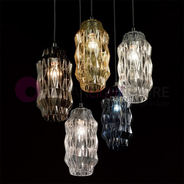 ORIGAMI Blown glass pendant lamp Modern design | Selene