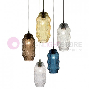 ORIGAMI Blown glass pendant lamp Modern design | Selene