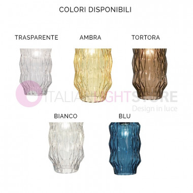 ORIGAMI Tischleuchte aus mundgeblasenem Glas Modernes Design | Selene