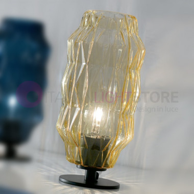 ORIGAMI Lampada da Tavolo in Vetro Soffiato Design Moderno | Selene
