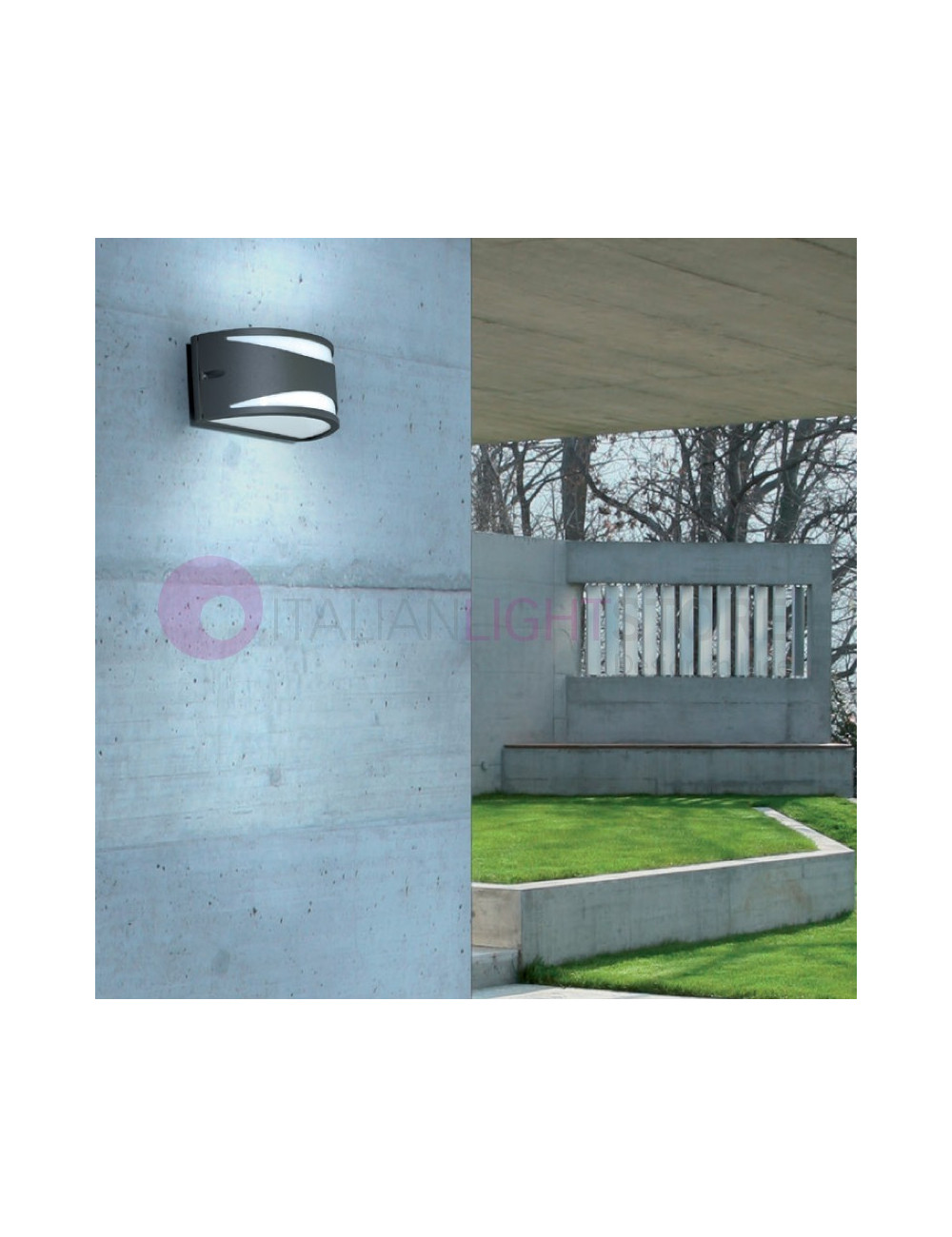 CICLON Applique Murale Extérieure Masque Ouvert Moderne | Groupe Novolux
