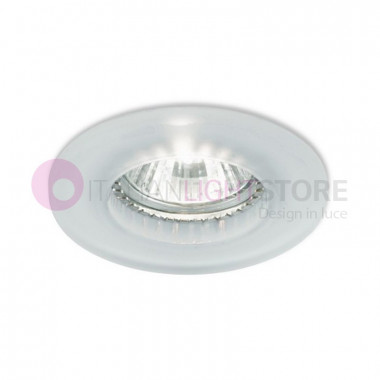 QUASAR recessed round spotlight GU10 with frosted glass
