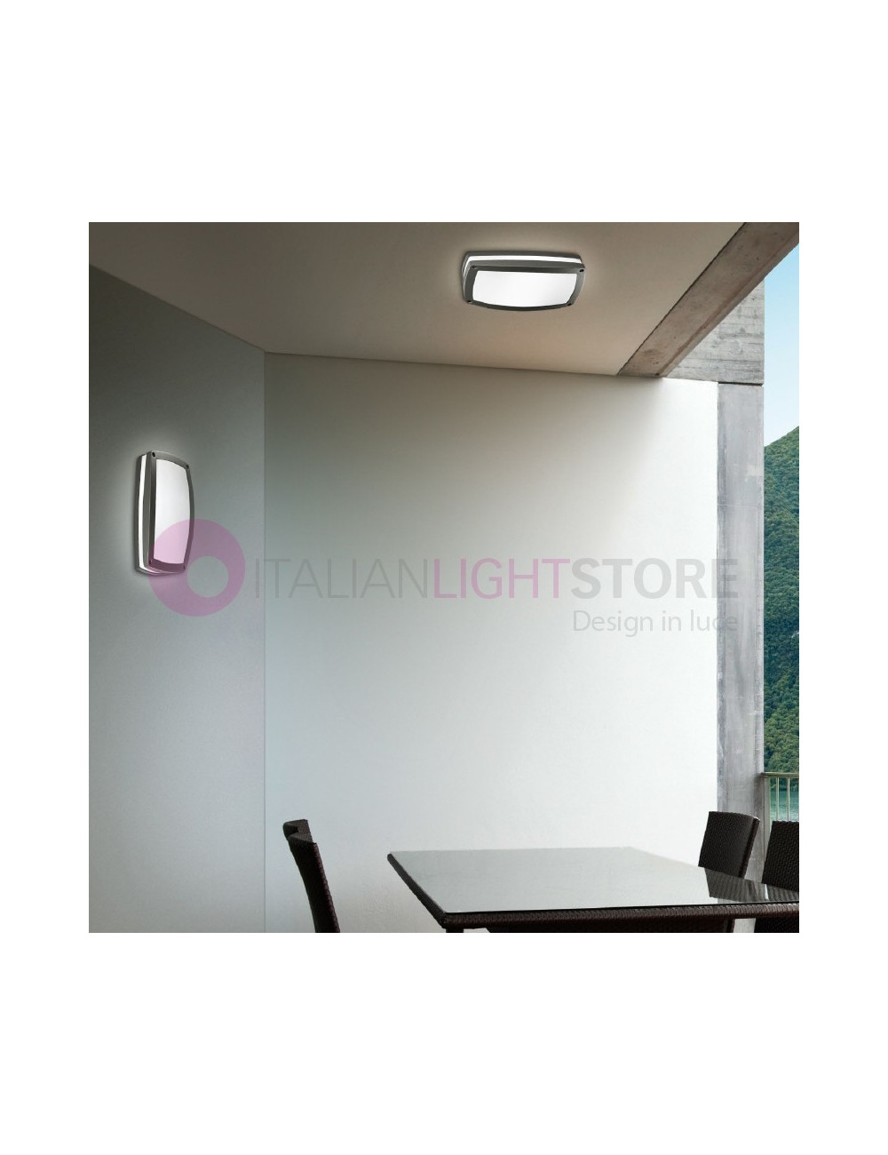 PORTLAND Plafoniera a Parete e Soffitto da Esterno Design Moderno IP54