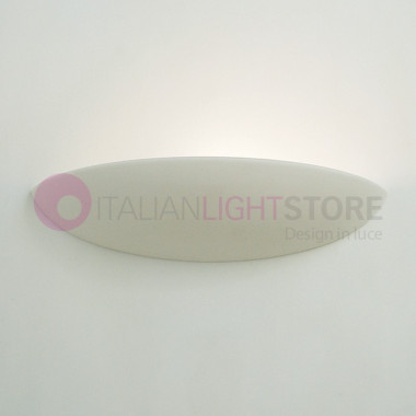 LISCIA/48 Wall Lamp Tray Curved Elongated In Decorable Plaster
