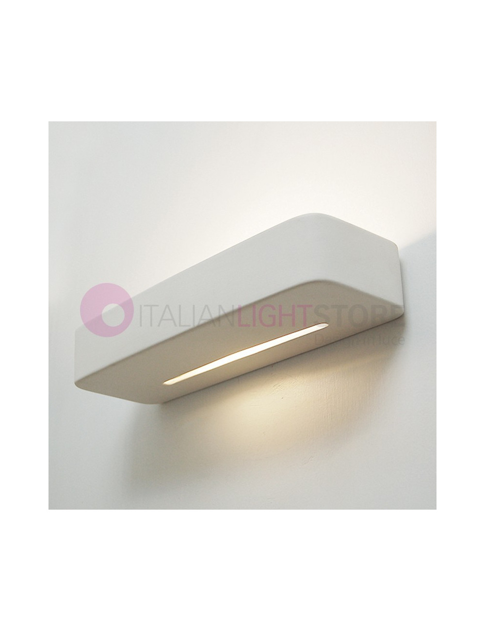 PLANA modern rectangular plaster wall lamp