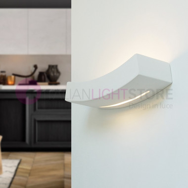 wall lamp modern curved plaster colorable