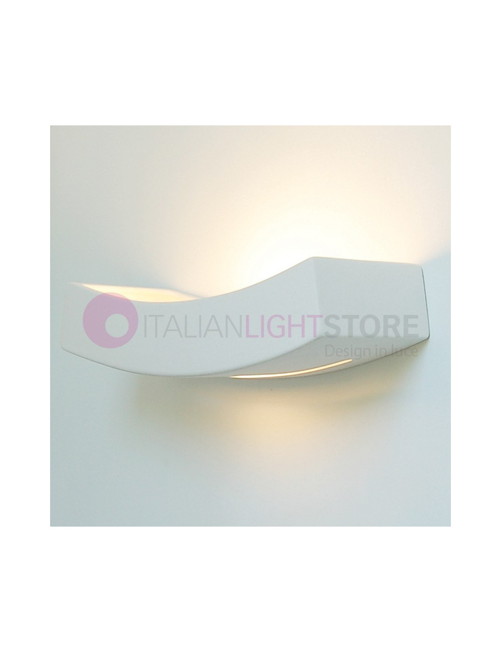 wall lamp modern curved plaster colorable