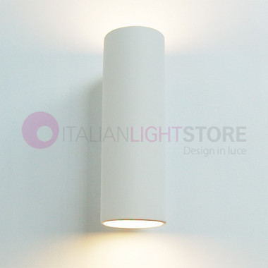 Cylinder wall lamp Double Emission Spotlight Modern Design in Paintable Plaster