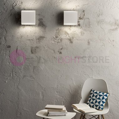 MINIMAL Applique murale LED Moderna Blanc ou gris tourterelle| Minime Antea Luce