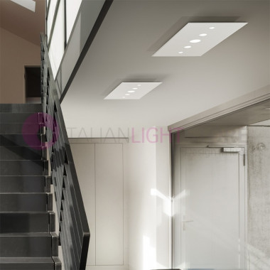 LOOP Plafoniera Lampada LED Moderna Bianco 60x30 | Loop Antea Luce