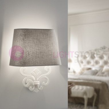 MAGGIE Wall lamp with lampshade Modern Grey Dove Grey Antea Luce