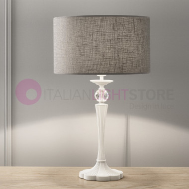 MAGGIE Lámpara de mesa Pantalla d. 35 Lino Estilo clásico Antea Light