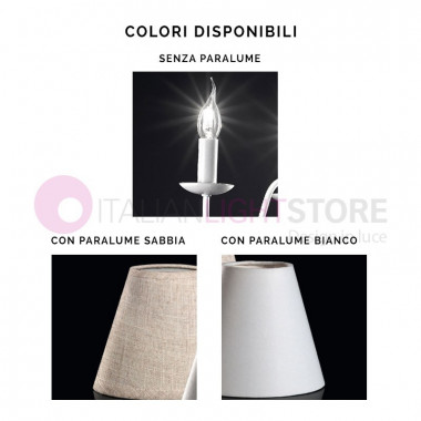 CHARME WHITE Classic Wall Light 2 lights Flemish Style Rustic Country