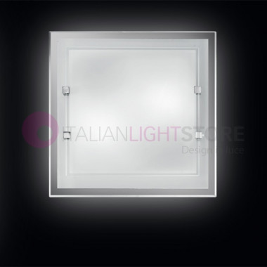 QUATRIS Modern Wand- und Deckendeckenleuchte 30X30 White Glass | Perenz 5742B