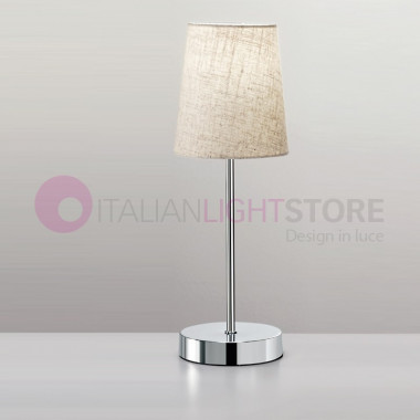 ROMANCE Chrome Bedside Lamp with Lampshade 6506 PERENZ