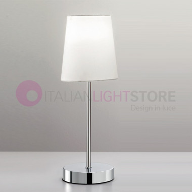 ROMANCE Chrome Bedside Lamp with Lampshade 6506 PERENZ