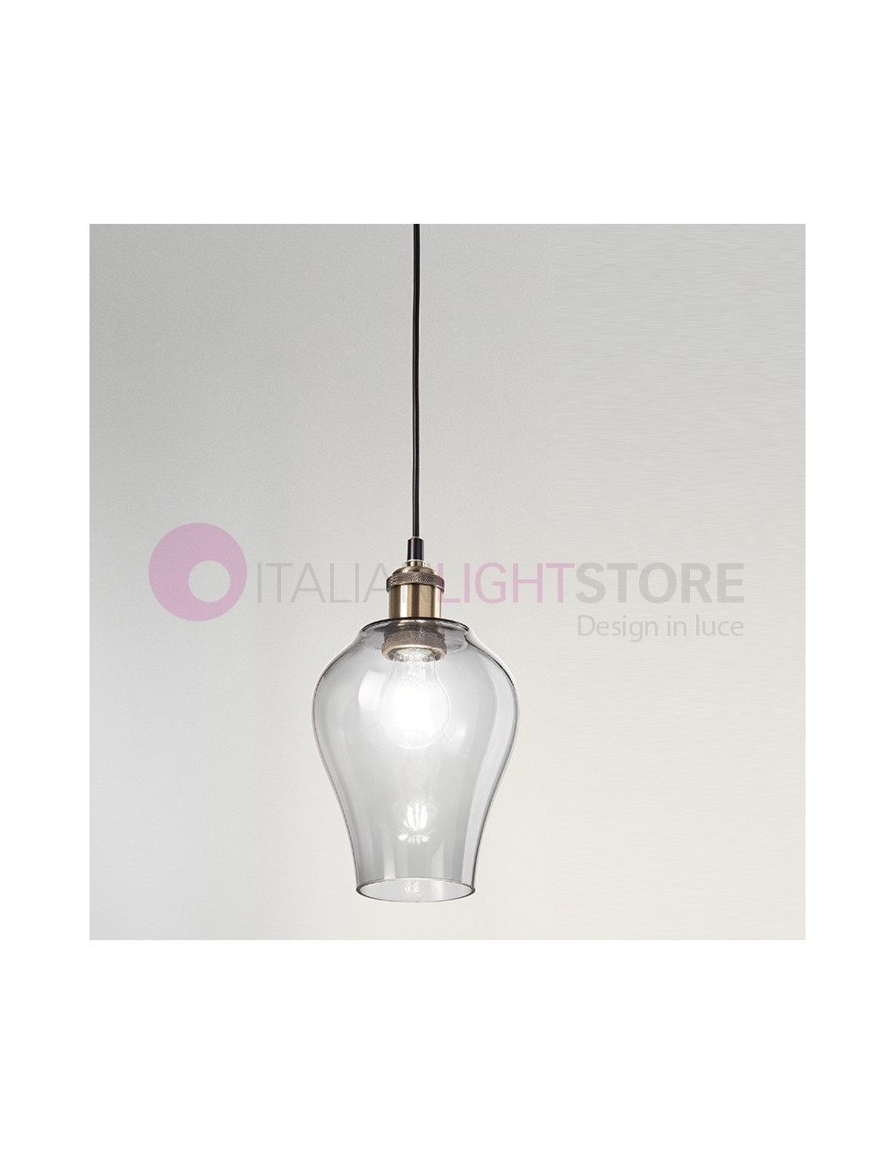 WIND Vintage lámpara colgante de vidrio soplado ahumado | Perenz 6436FU