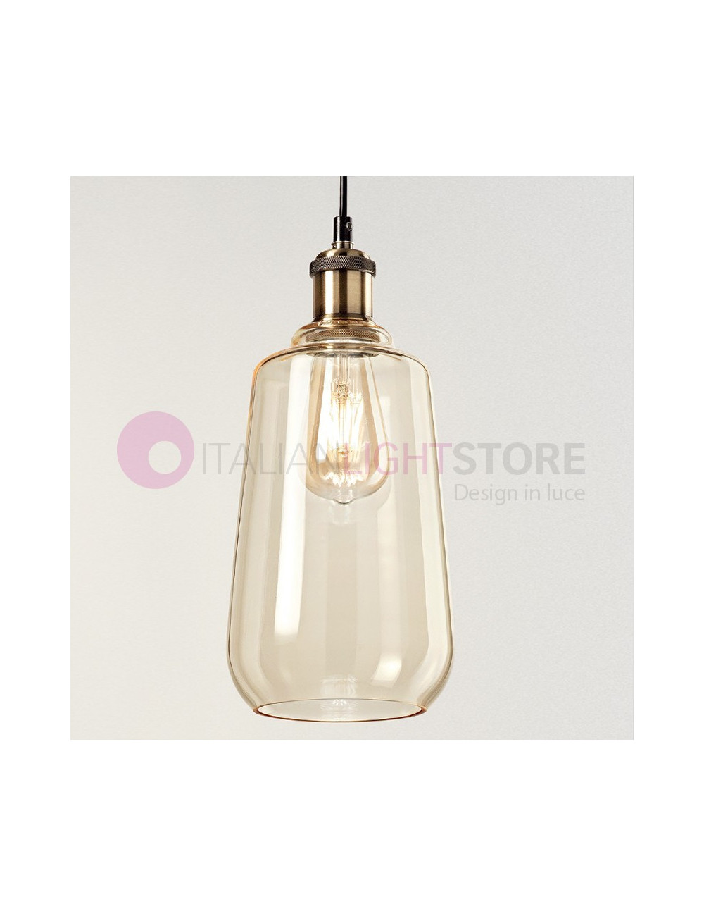 WIND Vintage amber blown glass pendant lamp | Perenz 6437AM
