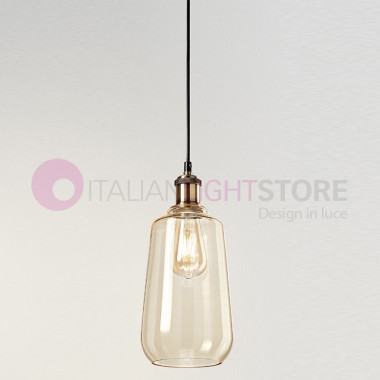 WIND Lampada a Sospensione 3 luci in Vetro Soffiato Vintage  | Perenz