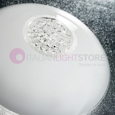 ARMONIA Plafoniera tonda a LED D30 vetro con cristalli | Perenz